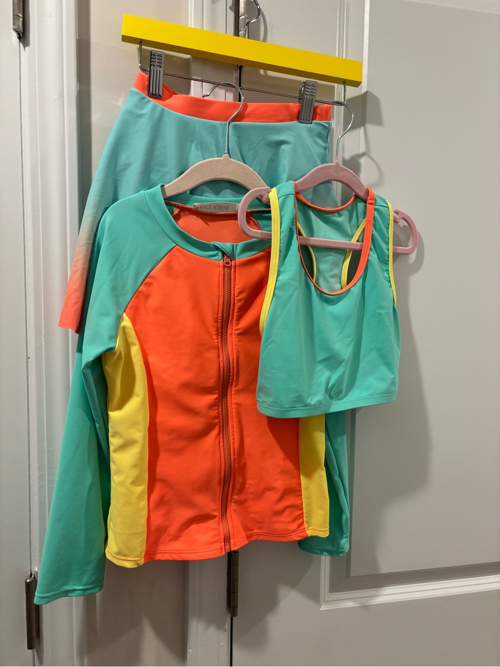 Grace Karin color block 3 piece swim wear